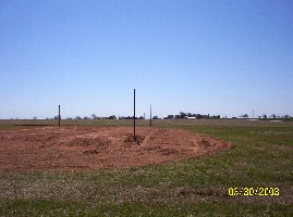 Corner posts - looking south